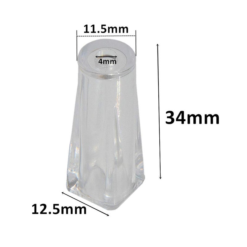 Cutelec Pull Cord Tassel 6pcs Clear Plastic for Blinds Pull Cords, Roman Shades Curtain Crafts - Image 2
